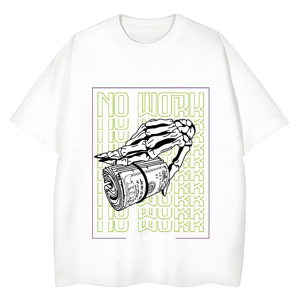 Brand Mens T Shirts 230g 100% Cotton skull Street Graphic Round Neck Short Sleeve Mens Tshirts Fashion Casual Tees