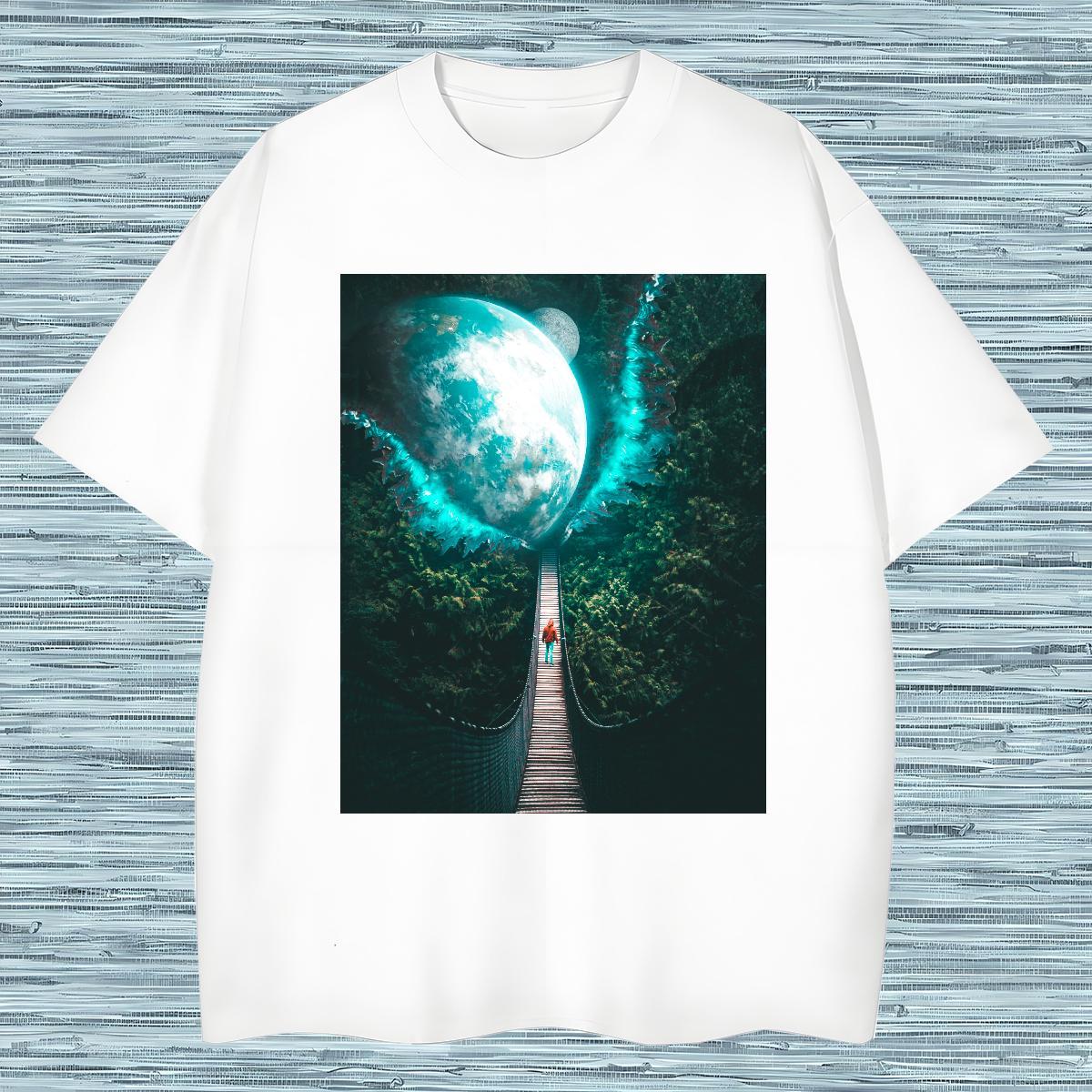 High Quality T Shirts Men 230g Cotton sky Hip Hop Street Graphic O-Neck Short Sleeve Tshirt for Man Woman Customized Top Tees