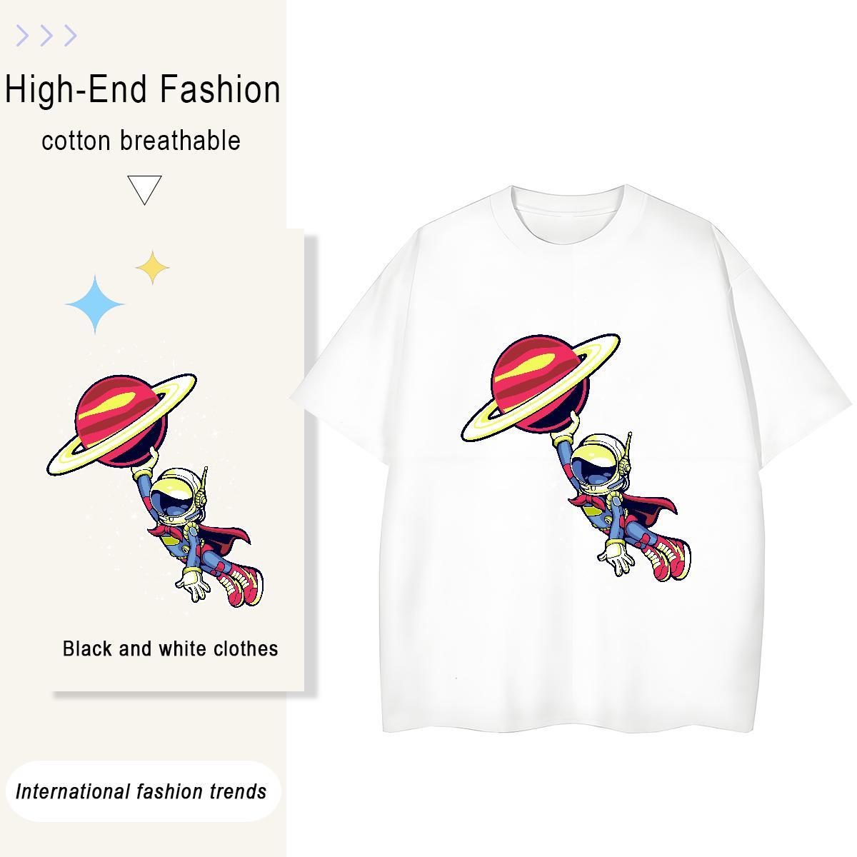 Brand Tshirt for Man Woman 230g 100% Cotton universe Sport T Shirt For Woman O Neck Short Sleeves Cartoon Print Tees