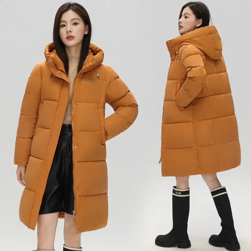 2023 Winter Jacket Women Parka Down Jackets Warm Long Hooded Parkas Females Thick Cotton Snow Wear Coats Puffer 240824
