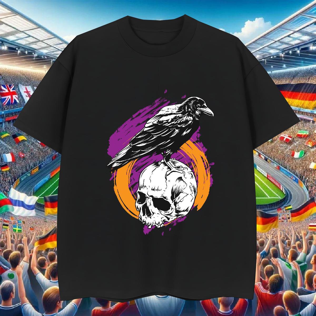 Comfortable T-Shirts for Men 230g 100% Cotton skull Hip Hop Custom Printing Breathable Short Sleeve Mens Tshirts Brand Tees