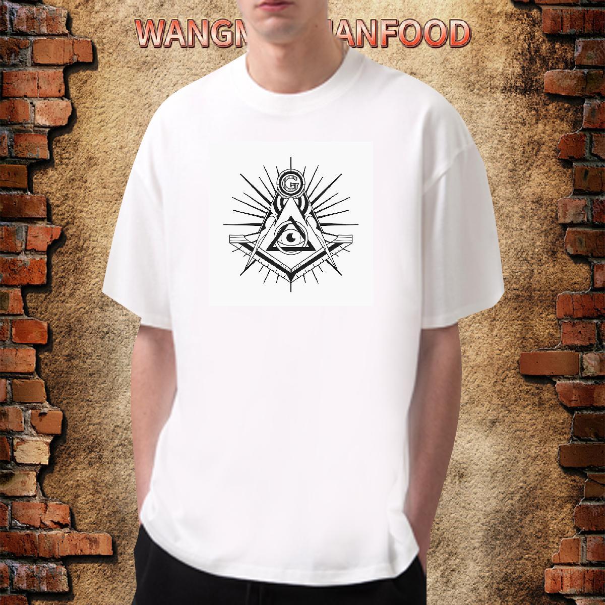 Soft T-Shirts 230g Cotton eye of the devil Street Plus Size Custom Pure Cotton Men Tees New Designer Tops Tees