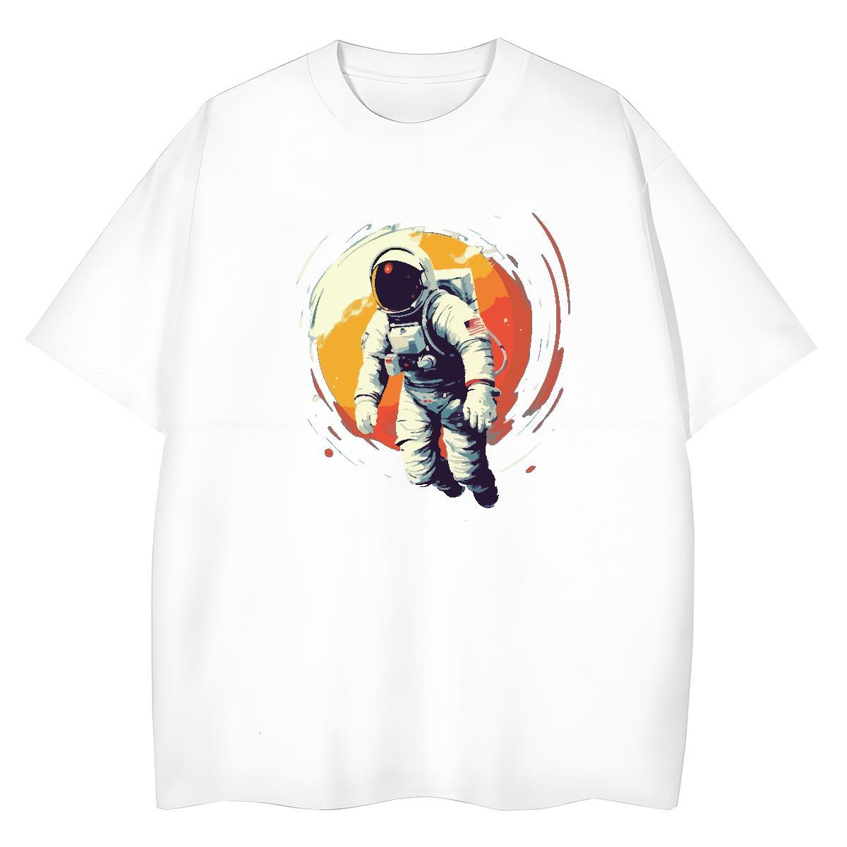 Designer Woman Tshirt 230g Pure Cotton universe Daily Outfit T-Shirts O Neck Short Sleeves White Plus Size Tops Shirt