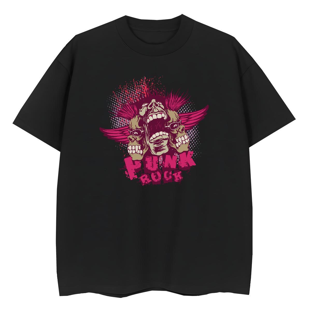 Cool Mens T Shirts 230g 100% Cotton skull Hip Hop Street DIY Anime Breathable Crew Neck Mens Tshirts Stylist Wear