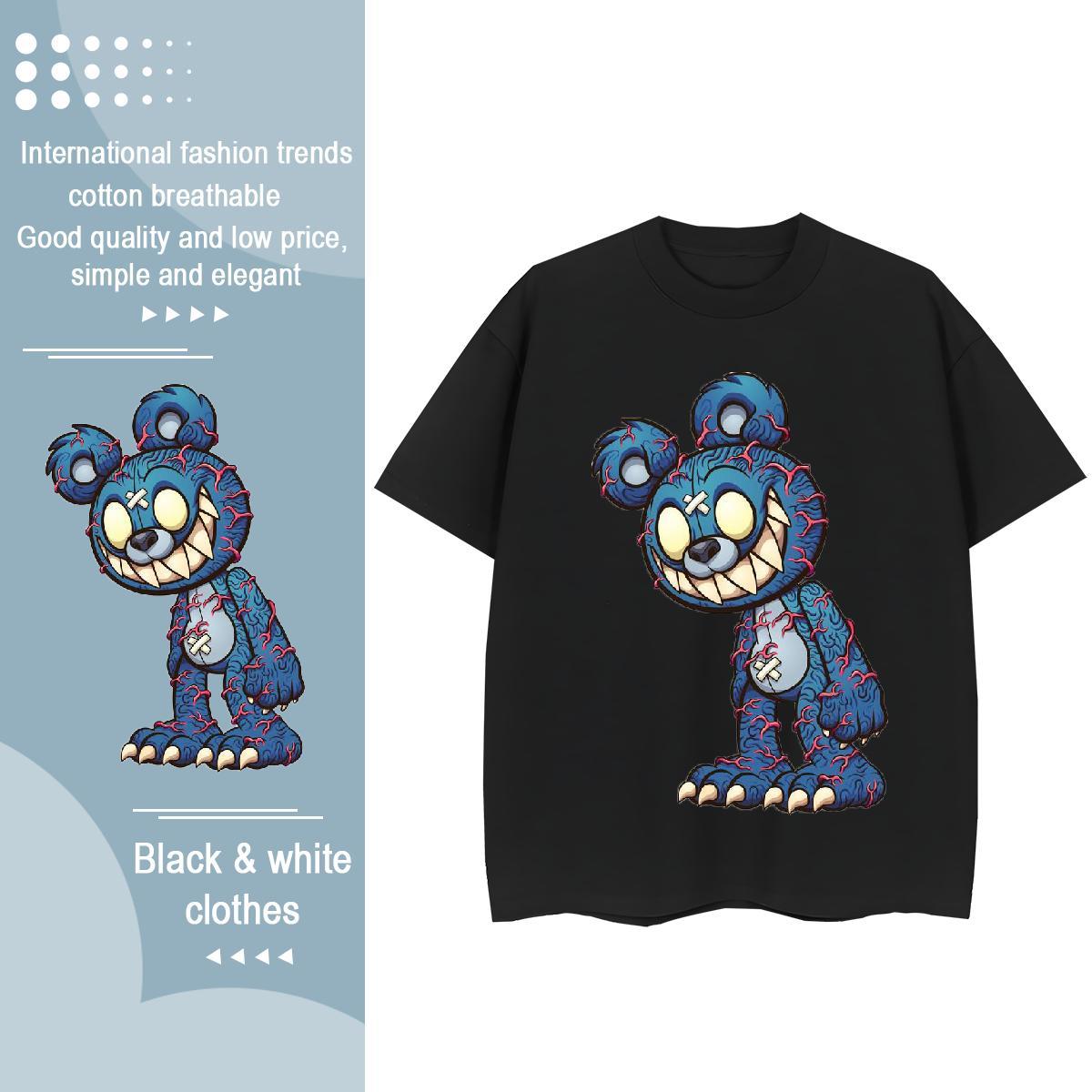 Free Shipping Woman Tshirt 230g Pure Cotton painting Sports Street Wear T-Shirts for Women Crew Neck Breathable Anime Tops Shirt