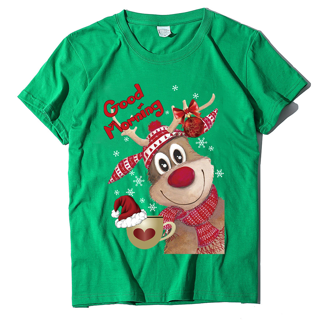 Good Morning Women's European Short sleeved T-shirt dongdumaoyi