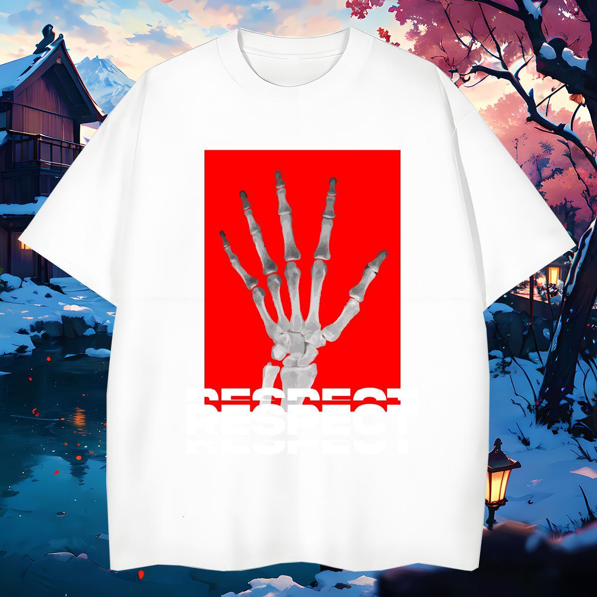 Designer Man T Shirts 230g Pure Cotton hands Anime Printing Street Custom Cartoon Crew Neck Breathable Mens Tshirts Designer Fashion Tees Shirts