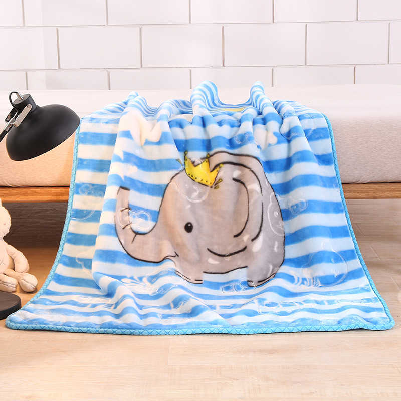 Blankets Swaddling Double layered thickened childrens cloud blanket infant blanket kindergarten primary school students four season baby blanket S2482