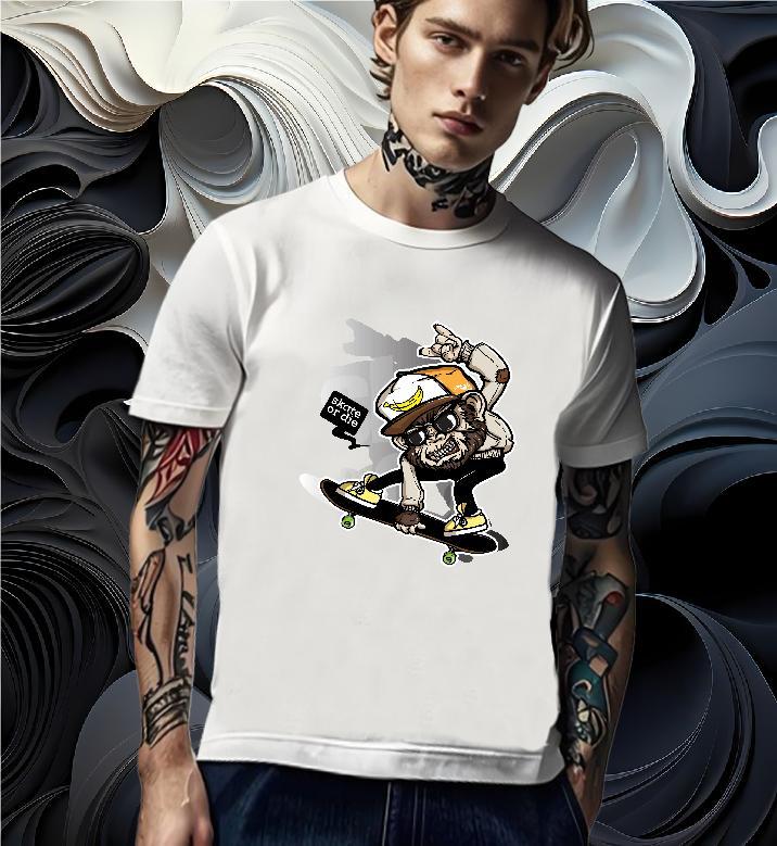 Loose T-Shirts for Men 230g Pure Cotton skateboarding Casual Beach Graphic Short Sleeve O-Neck Men Clothes T-Shirt Fashion Tees