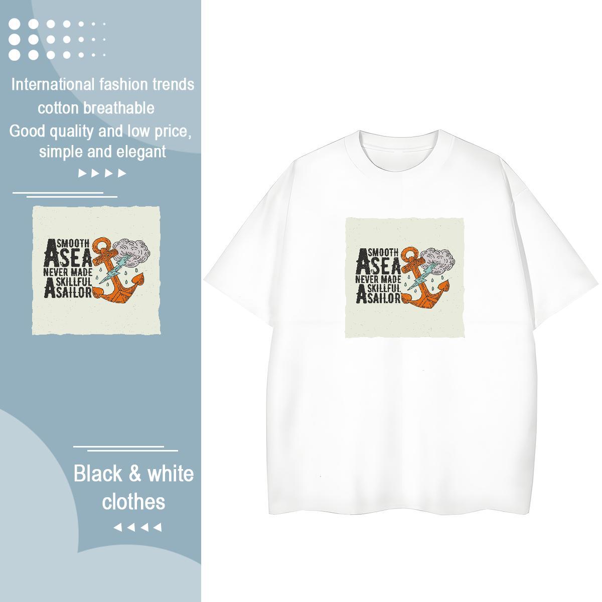 Soft Women Tshirts 100% Cotton 230g letter Daily Wear T Shirts Women Crew Neck Graphic Tops Tees