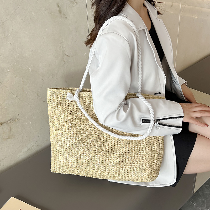 Women Bag New Trendy Fashion Straw Bag Large Capacity Shoulder Bag Tote Bag Woven Handbag Free shipping