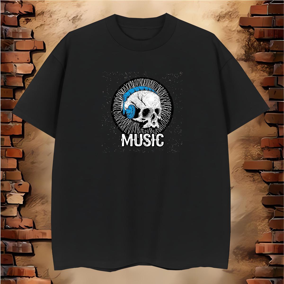 Brand Man T Shirts 230g Pure Cotton skull Casual Daily Wear Custom Big Size Breathable Short Sleeve Men Tees Customized Polos