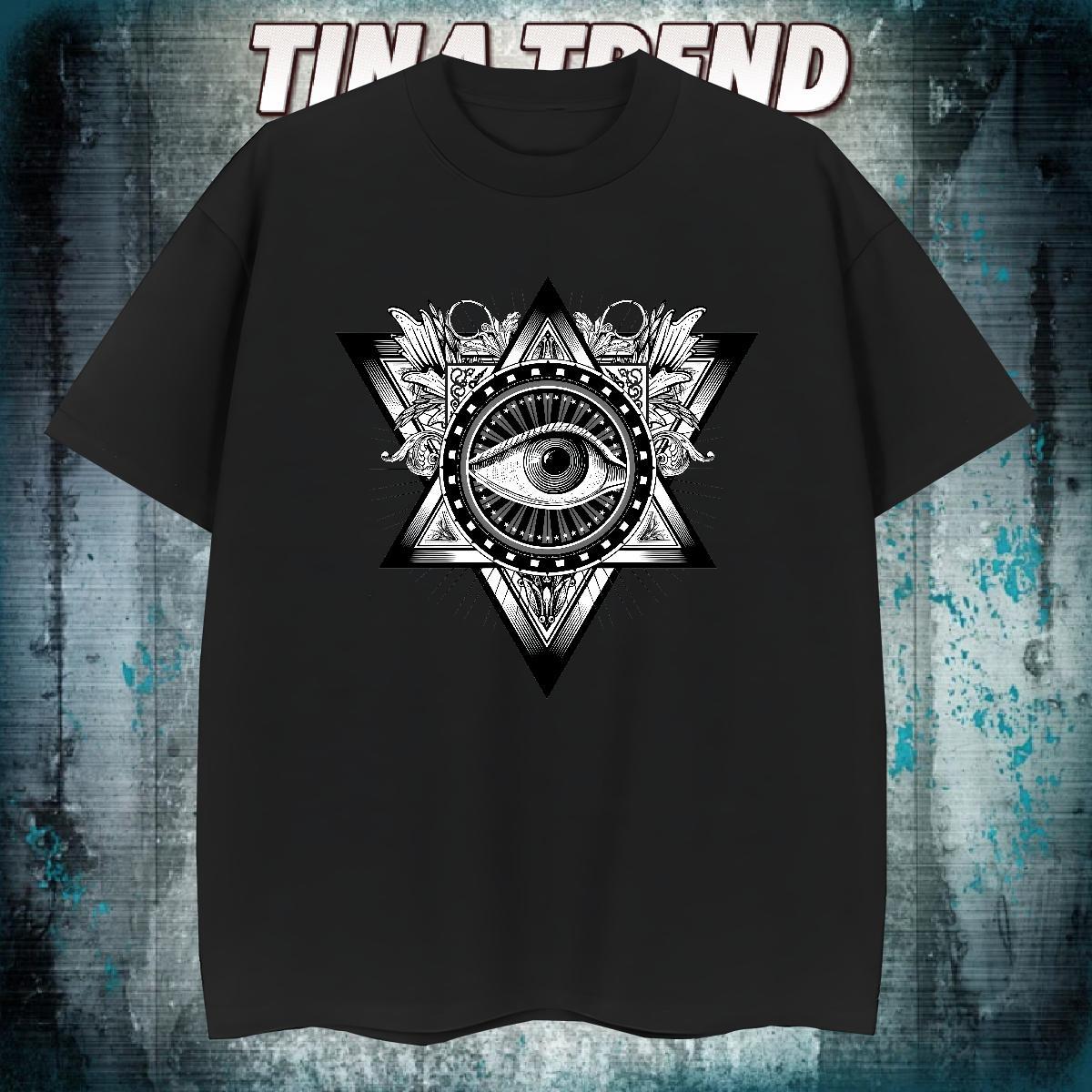 Cool T Shirt For Man 230g Cotton eye of the devil Daily Outfit DIY Logo Oversized O Neck Short Sleeves Tshirt for Man Woman Fashion Designer Tops Tees