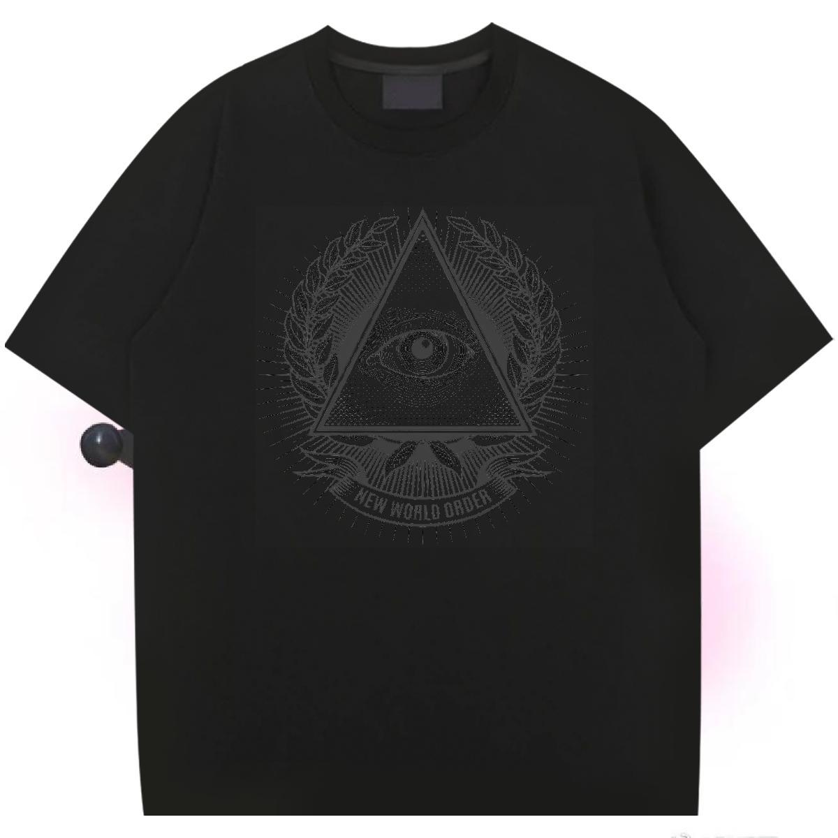 Cool T Shirt For Man 100% Cotton 230g eye of the devil Sports Casual Cartoon Printing L-4XL Breathable Tshirts Customized Tees Shirts