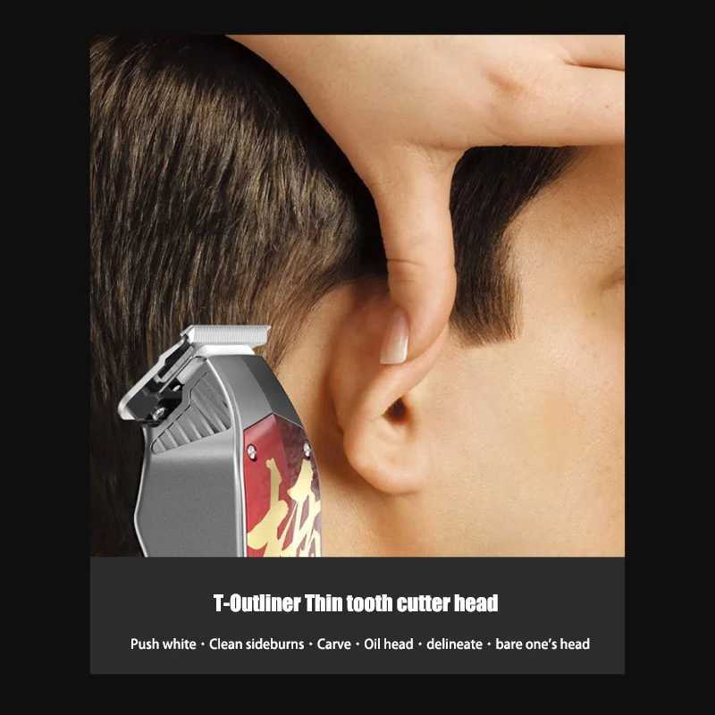 MadeShow M10+M11 New D3 Professional Hair Clipper+Trimmer Set 0.1mm Mair Cutting Machine T Blade High Speed High Quality W240824 - view 6