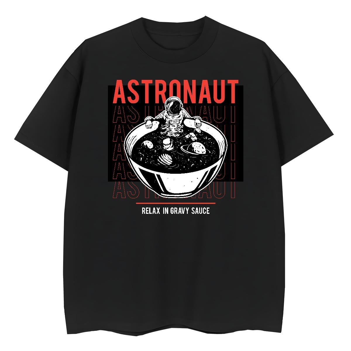 Female Couples T Shirts 230g Cotton universe Hip Hop T Shirt For Woman Breathable Crew Neck Cartoon Floral Printing Tops