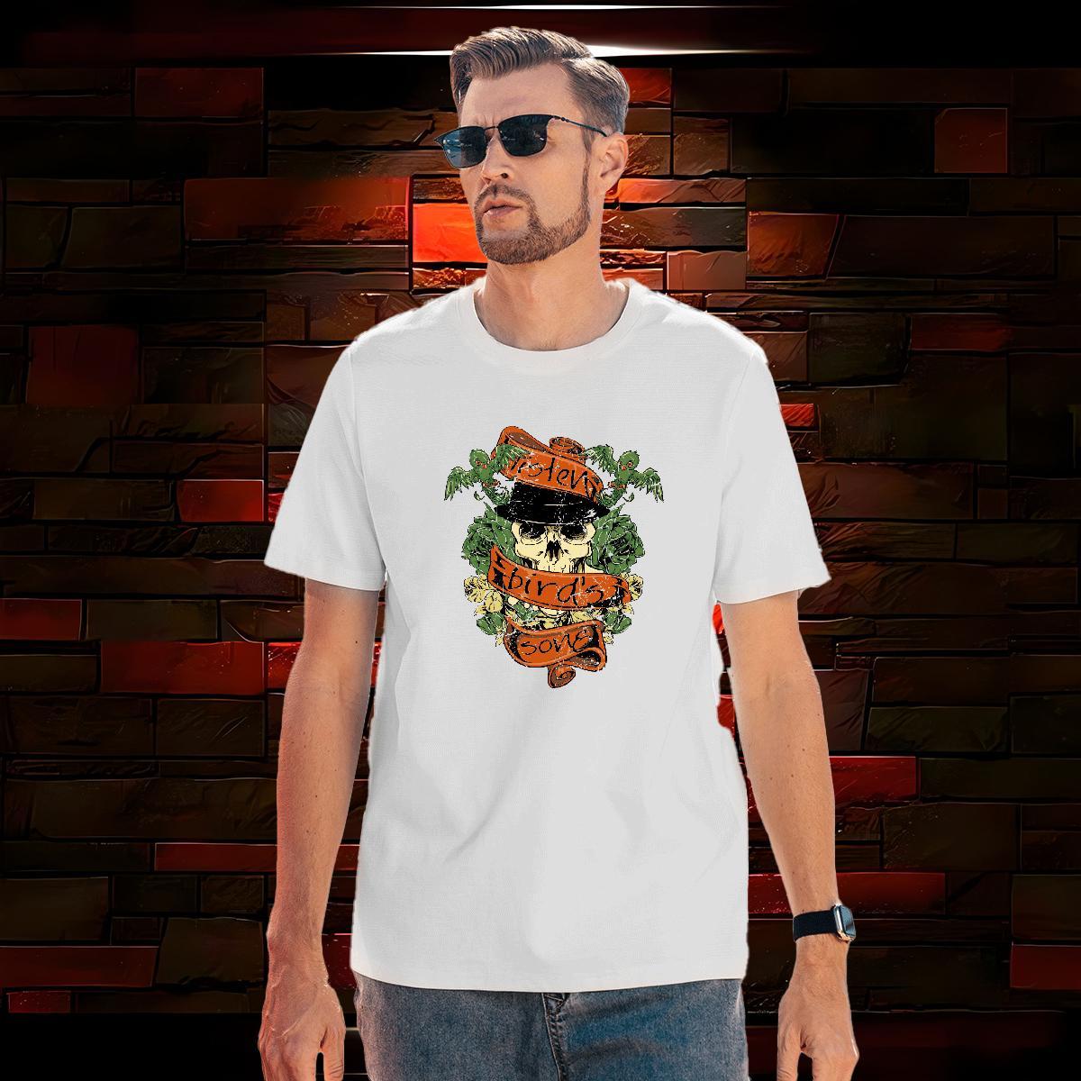 Cool Man T Shirts 230g Pure Cotton skull Street Customized Print Short Sleeve Soft Tshirts Classic Tee Shirt