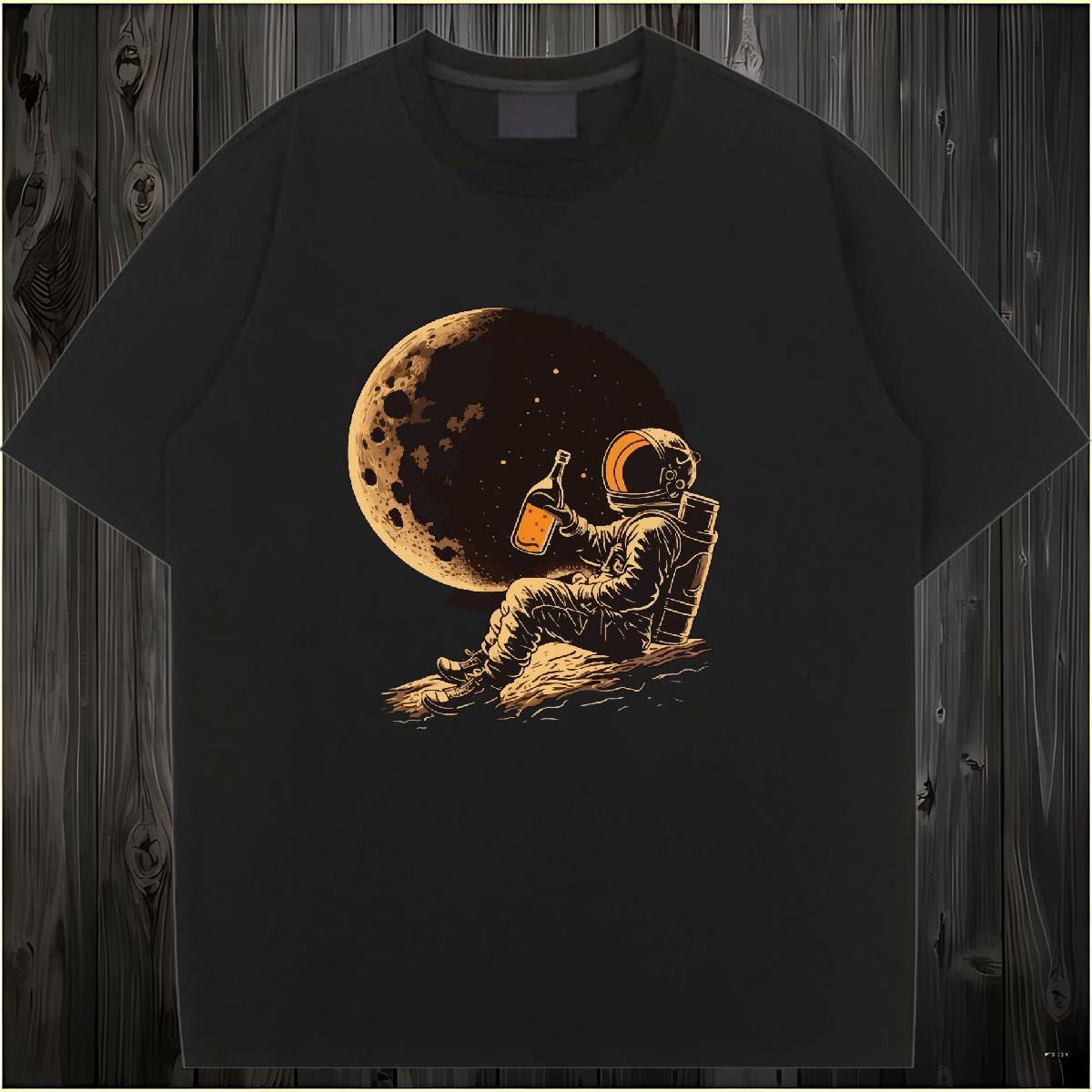 Lady Tshirt for Man Woman 100% Cotton 230g universe Summer Casual T Shirt For Woman Breathable Crew Neck Cartoon Anime Tees Shirts