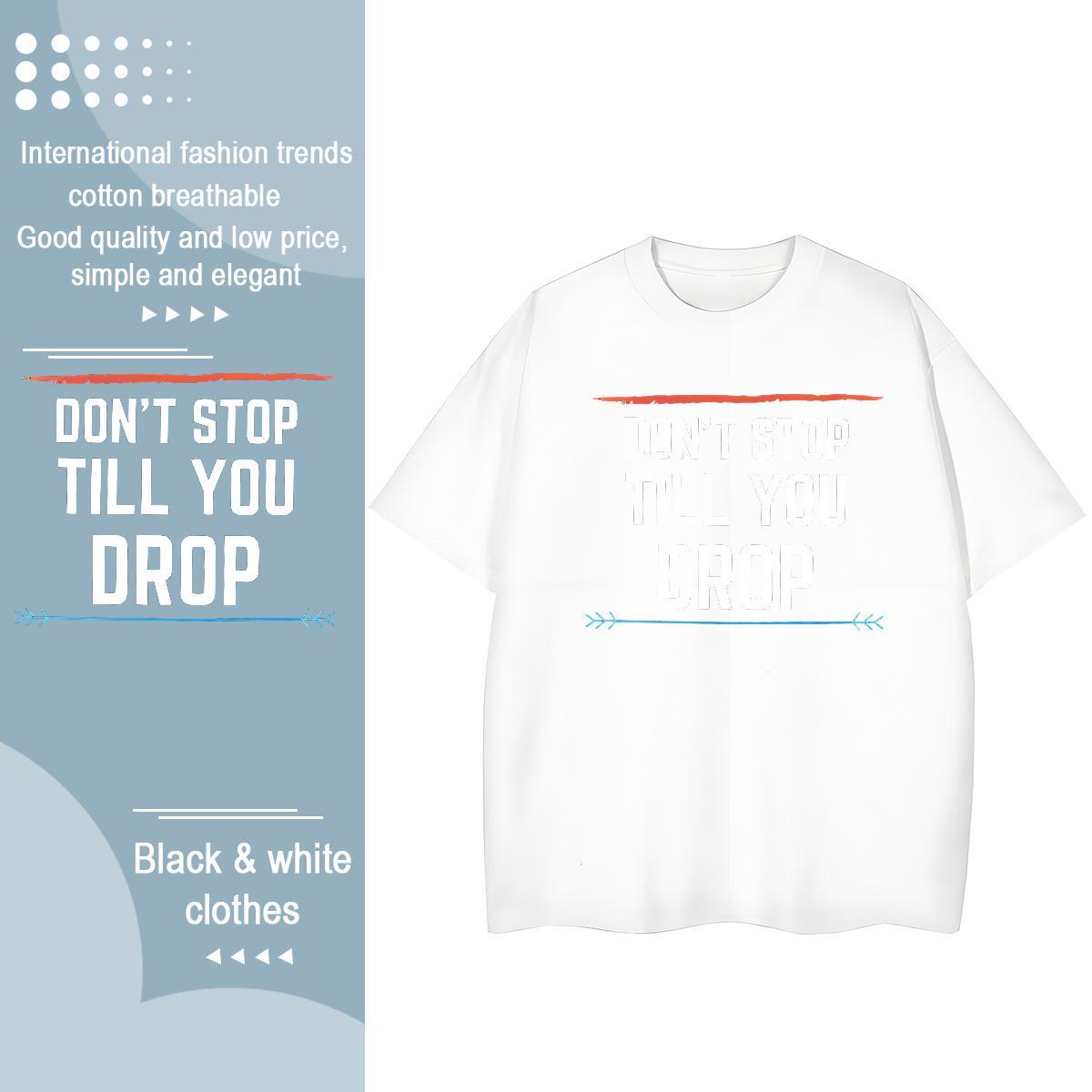 Free Shipping Couples T Shirts 230g Cotton letter Casual T shirt Round Neck Short Sleeve DIY Anime Top Tees