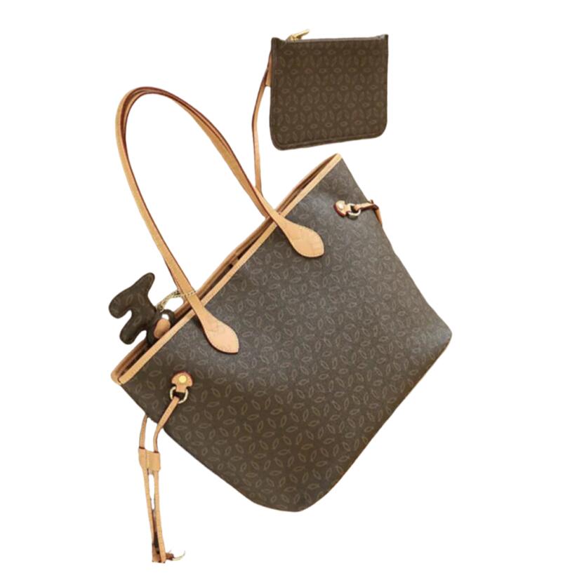 Tote bag Designer Bags Fashion Totes Leather Wallet Handbag Women Bags High Capacity Composite Shopping Bags Messenger Shoulder Handbag Old Flower Brown Bag 40cm