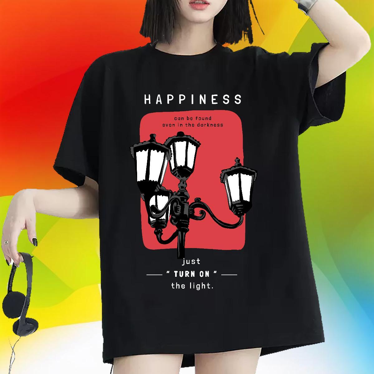 Popular Tshirt for Man Woman 100% Cotton 230g letter Street Wear Woman T Shirts Breathable Short Sleeve Anime Oversized Clothes Shirt