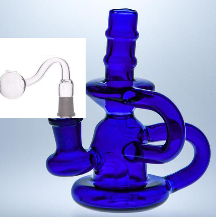 Mini recycleur en verre d'eau de tuyau de canne à huile portable gréement de tampon d'huile avec système de perc efficace