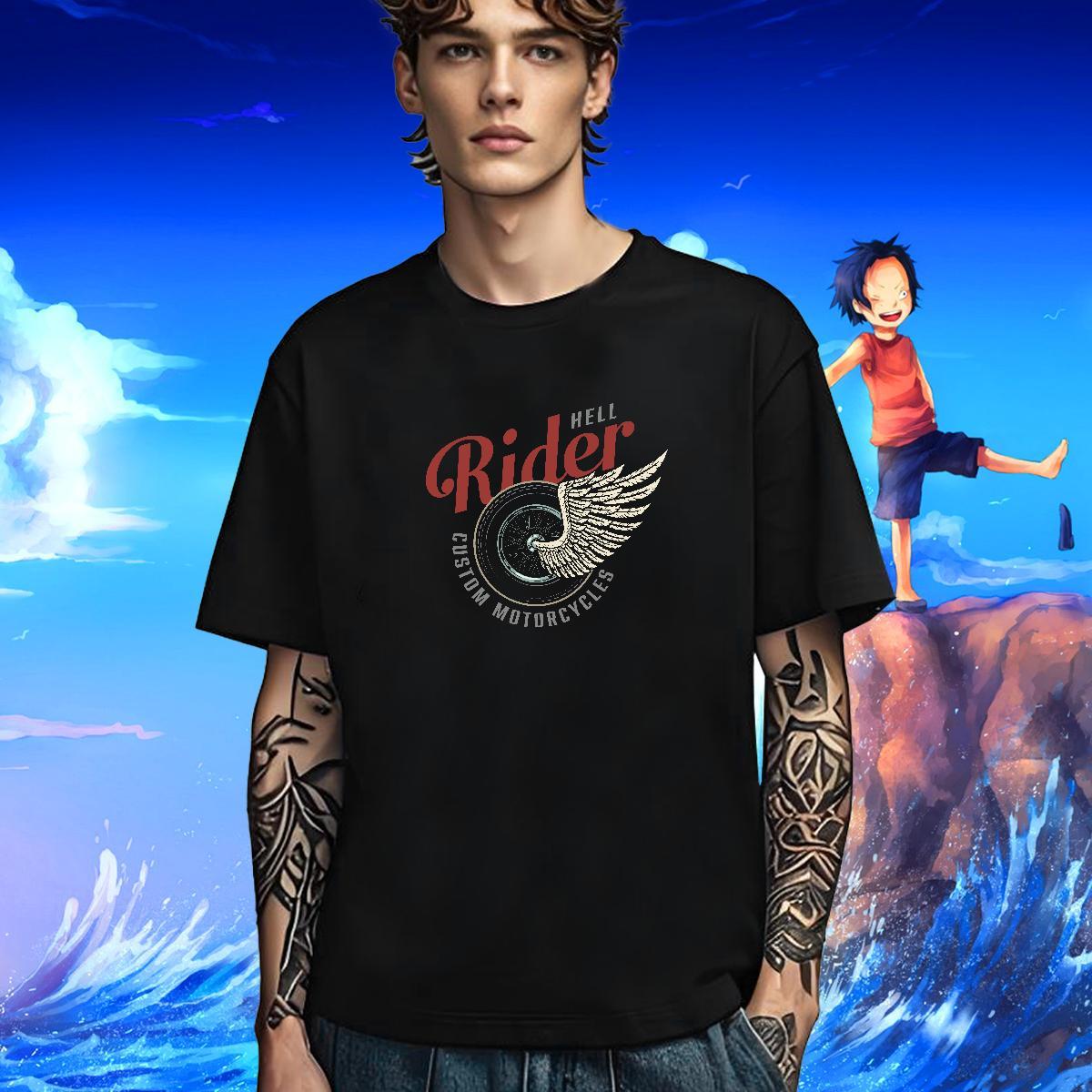 Brand Men T Shirts 230g 100% Cotton letter Street Customized Crew Neck Breathable Men Tshirts New Arrival Tees Shirts