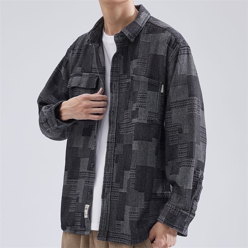 Spring Autumn Fashion Temperament Trend Japanese Denim Jacket Man Simple Casual Loose Vintage Male Tops Streetwear Clothes 240824