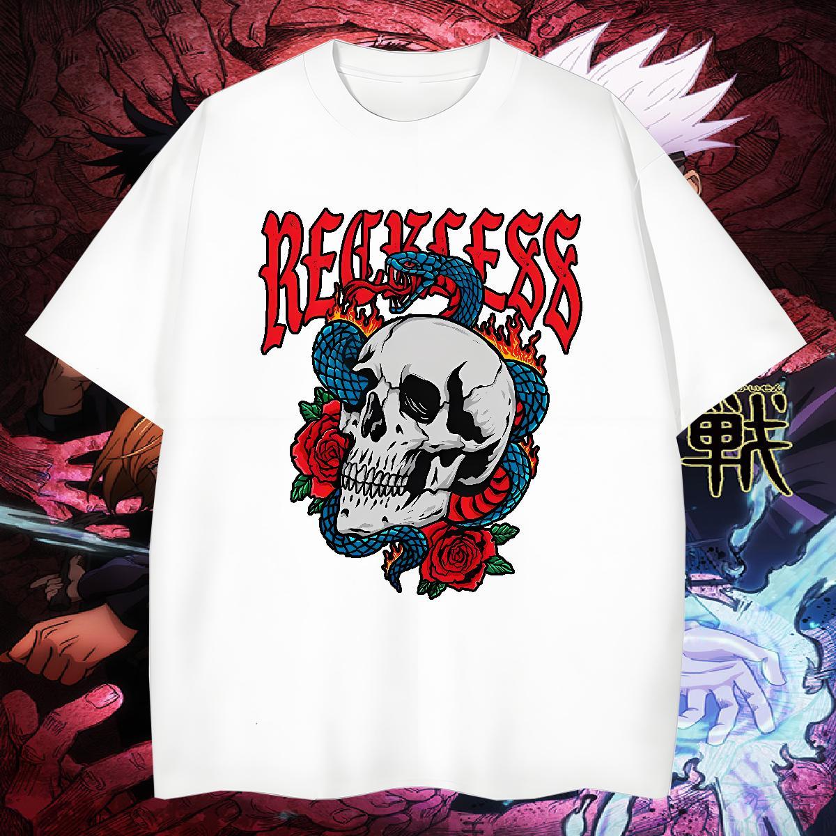 Classic T Shirts Men 230g 100% Cotton skull Sports Casual DIY Printed O Neck Short Sleeves Tshirts Brand Tee Shirt