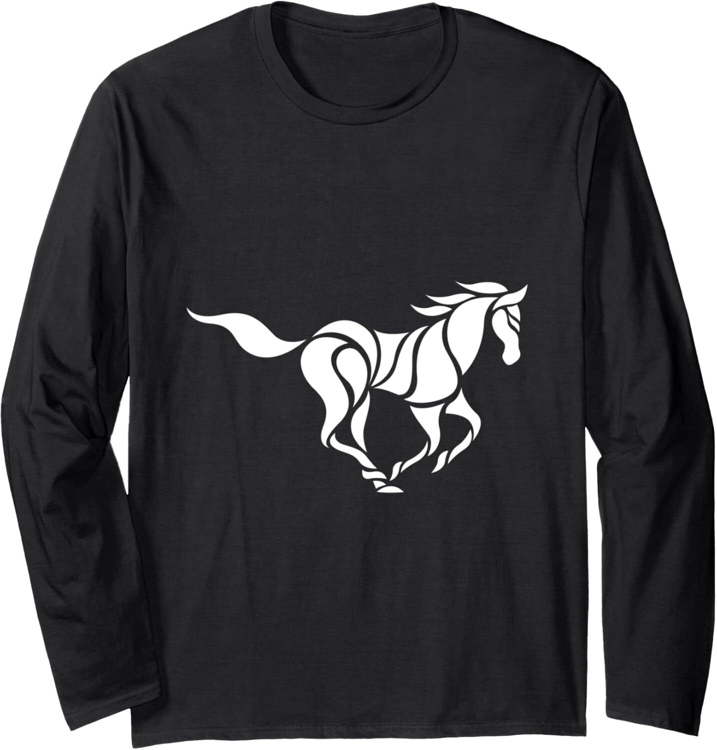 Long Sleeve Shirts for Men sweatshirt Horse Lovers Gift Feeling Free Riding Wild Horse Run Away Long Sleeve Tee Streetwear Casual tops clothes