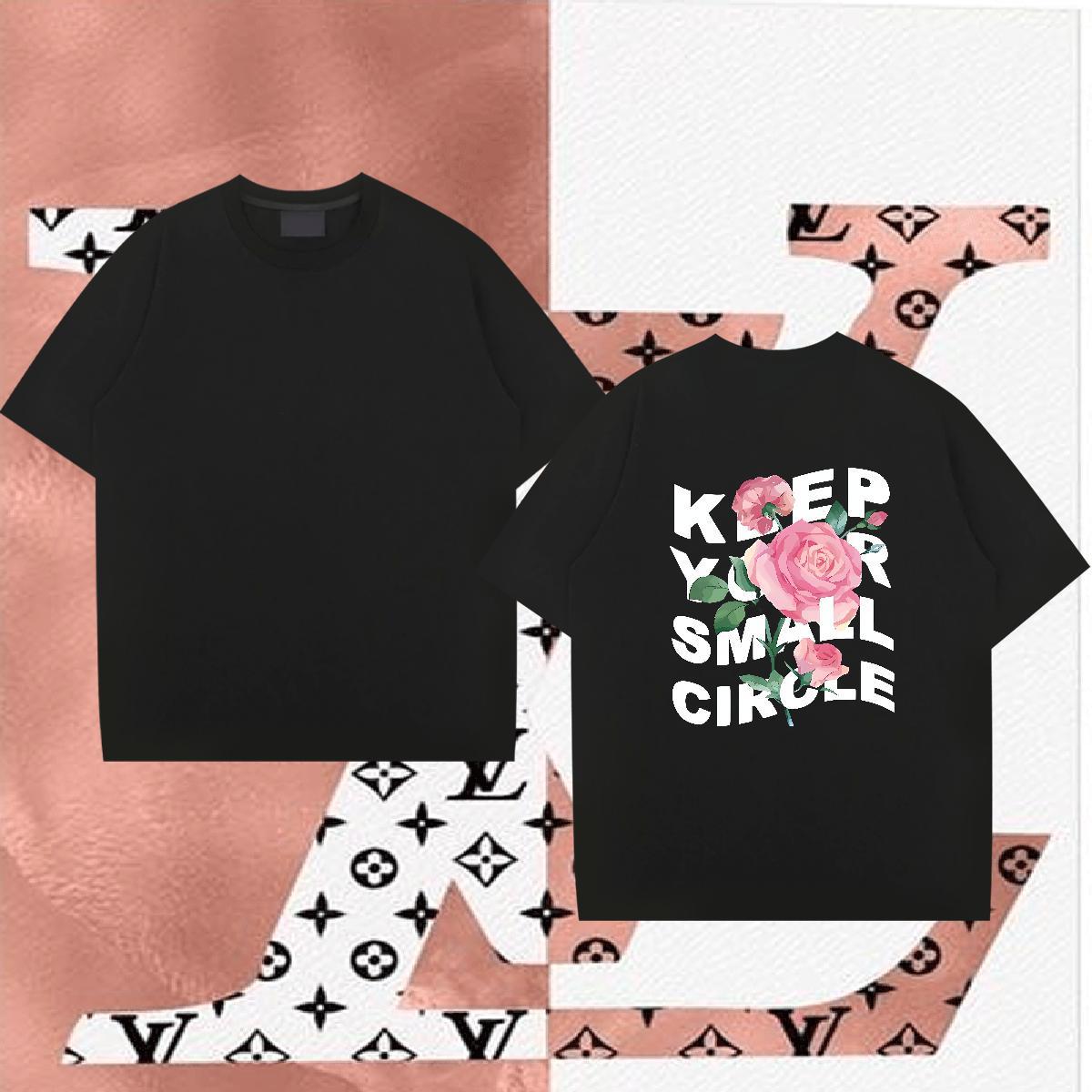 Comfortable Men T Shirts 230g 100% Cotton letter Daily Outfit Cartoon Print Breathable Crew Neck Men Tshirts Designer Fashion Tops Shirt