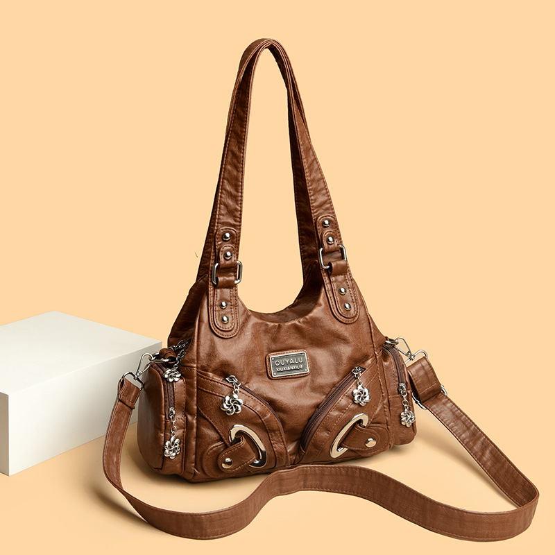 Women Bag Soft Leather Bag New European American Style Crossbody Bag Shoulder Bag Free shipping