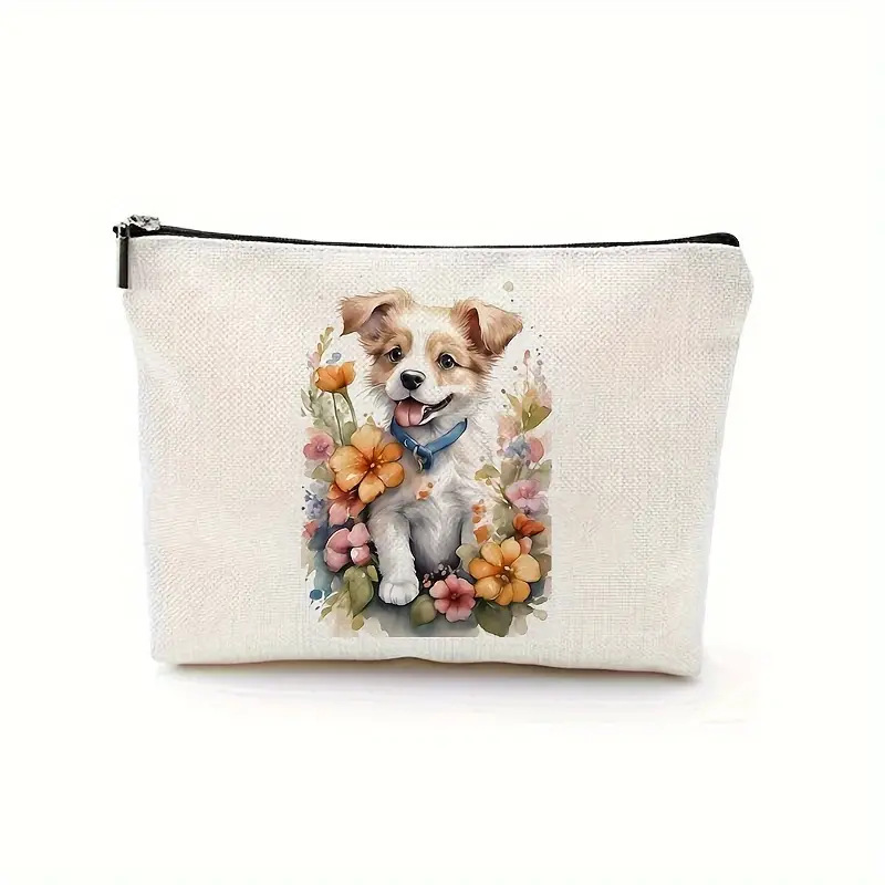 Women Cute Style Dog Print Makeup Bag Carry-on Bag Cosmetics Storage Bag Gift Free shipping