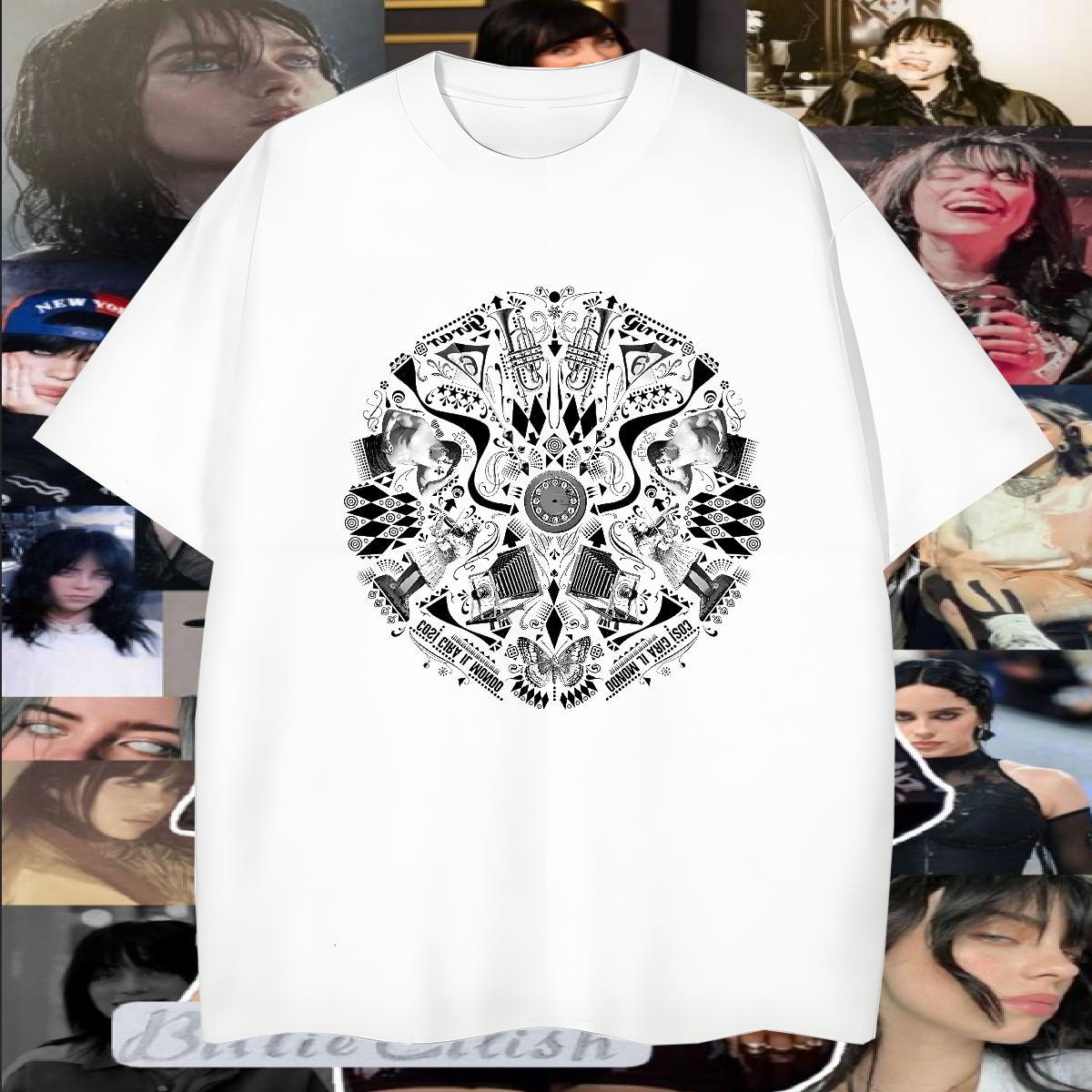 Brand Man T Shirts 230g 100% Cotton eye of the devil Street Casual Custom Print Oversized Crew Neck Tshirts Classic Casual Tops