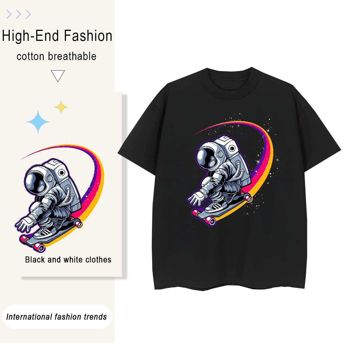 Nice Tshirt for Man Woman 230g Pure Cotton universe Sports Street Wear Woman T Shirts Round Neck Short Sleeve Customized Clothes