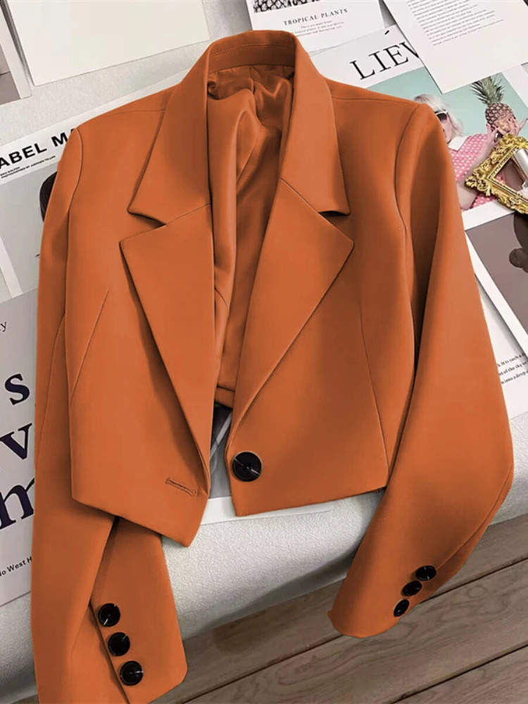 Women Blazer in Spring Fall Office Lady Short Jacket Women Clothing Chic Elegant Youthful Woman Clothes Outerwear 240826