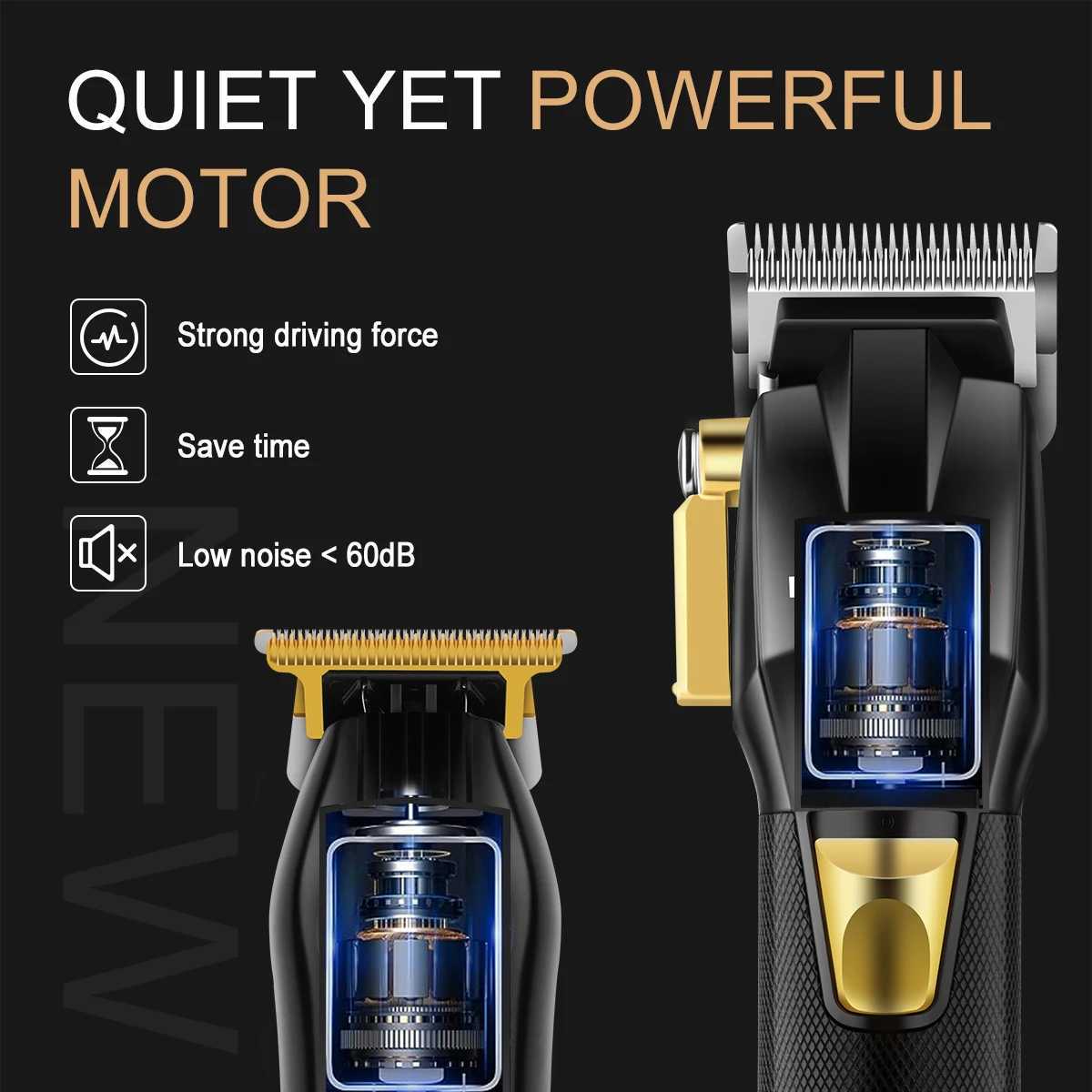 HIENA Professional Hair cutting machine Hair Clipper Set Metal Electric Cordless Hair Trimmer for Barber Display hair clipper W241227