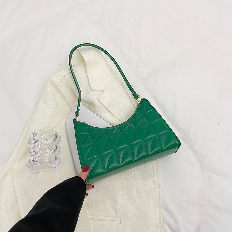 Lacquered One-Shoulder Underarm Fashion Handbag