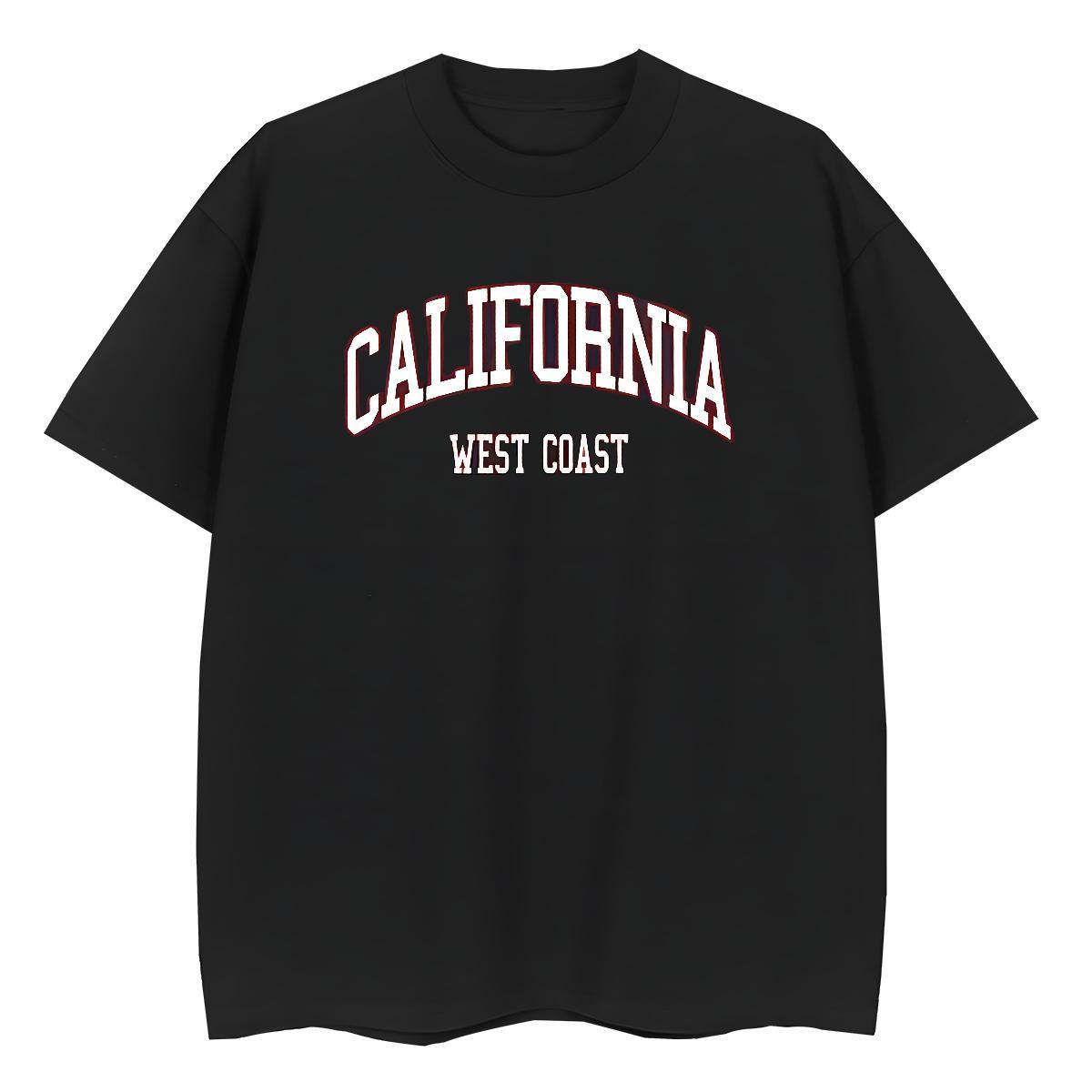 Brand T Shirts Men 100% Cotton 230g letter High Street Hip Hop Cartoon Printing L-4XL Breathable Crew Neck Couples T Shirts Classic Casual Wear