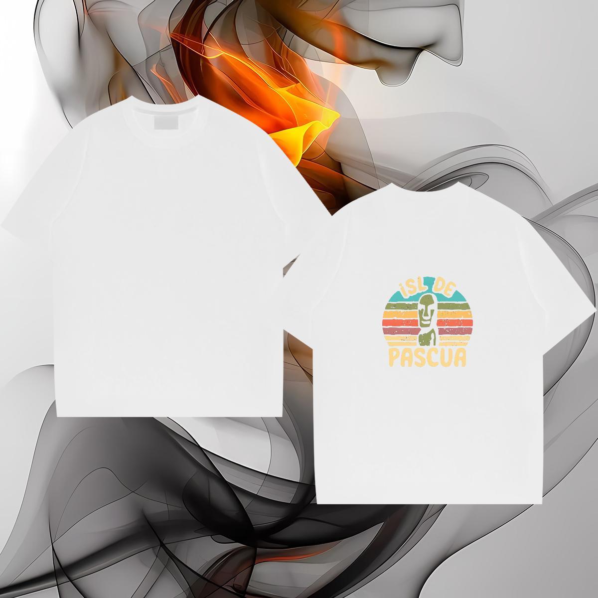 Brand T Shirt For Man 230g 100% Cotton letter Spring Summer White Plus Size Round Neck Short Sleeve Tshirts Custom Tees Shirts