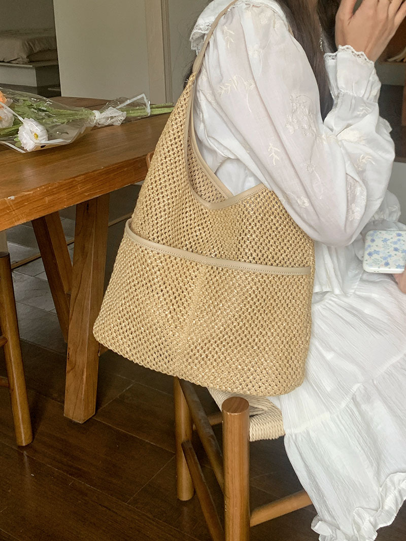 Women Bag French Style Straw Bag Literary Style Work Commuter Bag New Design Fashion Tote Bag Free shipping