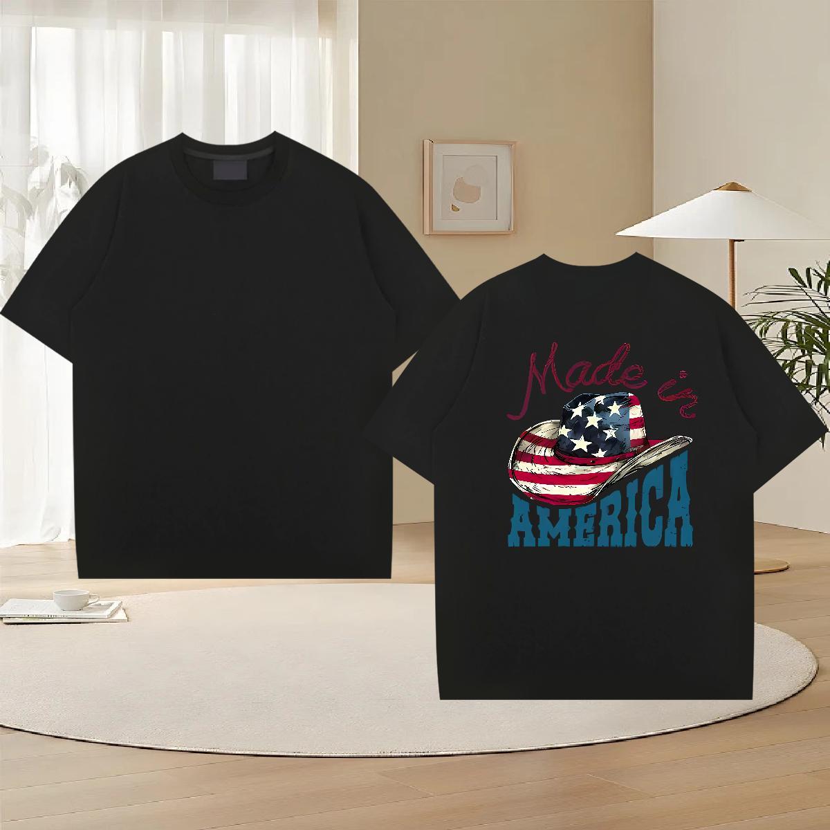Cool Men T Shirts 230g 100% Cotton letter Outdoor Cartoon Print Crew Neck Men Tshirts Free Shipping Clothes