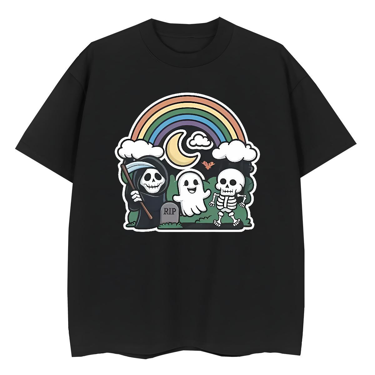 TOP Quality Men T Shirts 100% Cotton 230g monster Casual Custom Printing Crew Neck Breathable Men Tops Tees Fashion Casual Top Tees