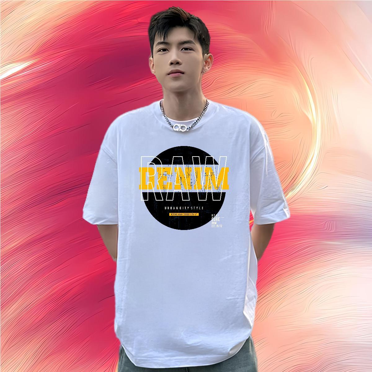 Designer Men T Shirts 100% Cotton 230g letter Spring Summer Plus Size Cartoon O-Neck Short Sleeve Men Clothes T-Shirt Custom Tops Tees