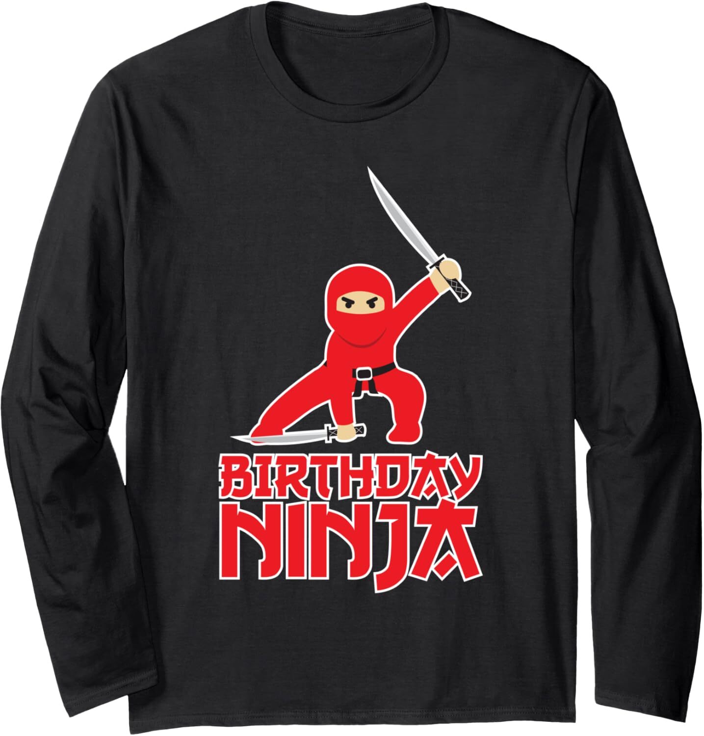 Long Sleeve Shirts for Men sweatshirt Birthday Ninja, Ninja Lover Awesome B-day Gift Long Sleeve Tee Streetwear Casual tops clothes