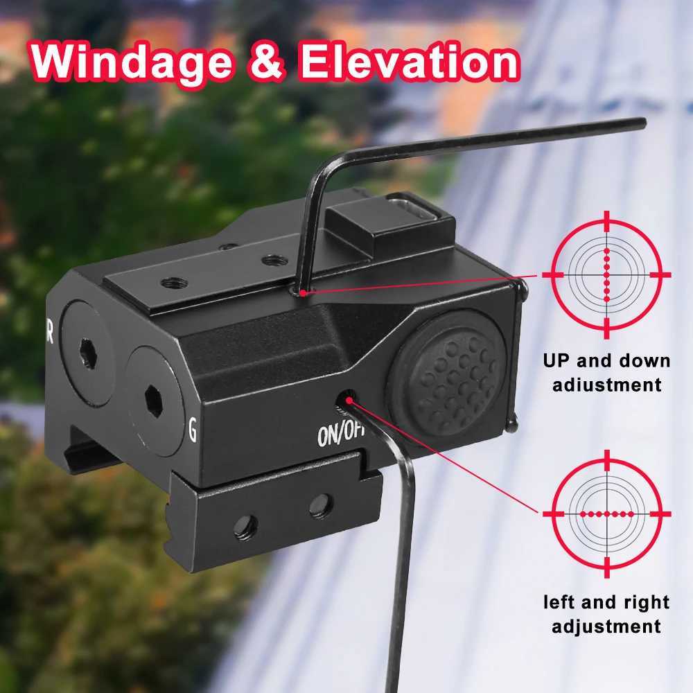Low Profile Dual Red Green Laser Sight Rechargeable Weapon Laser Sight Gun Laser Sight for Pistol Handgun with Picatinny Rail X250319