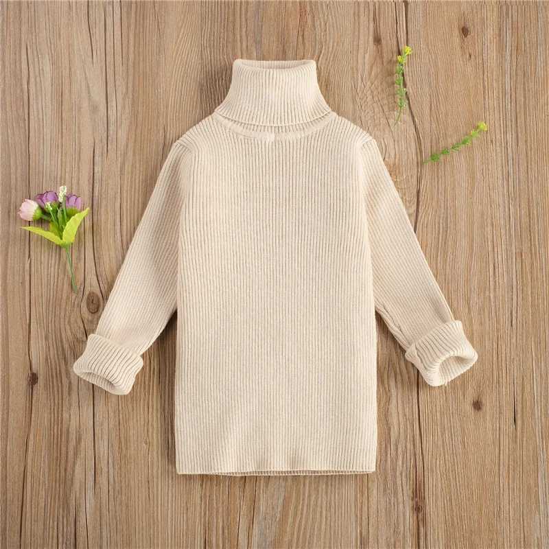 Blotona Kids Baby Boy Girl Winter Warm Turtle Neck Pullover Sweater Top Long Sleeve Casual Knitted Elastic Cuff Shirt 1-6 YearsW240824