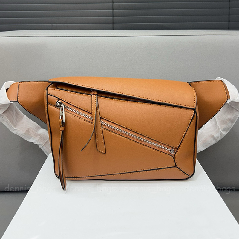 Designer Waist Bag Classic Cowhide Puzzle Pocket Bumbag Waist Pack Fashion New Men Crossbody Bags Women Belt Bag Leahter