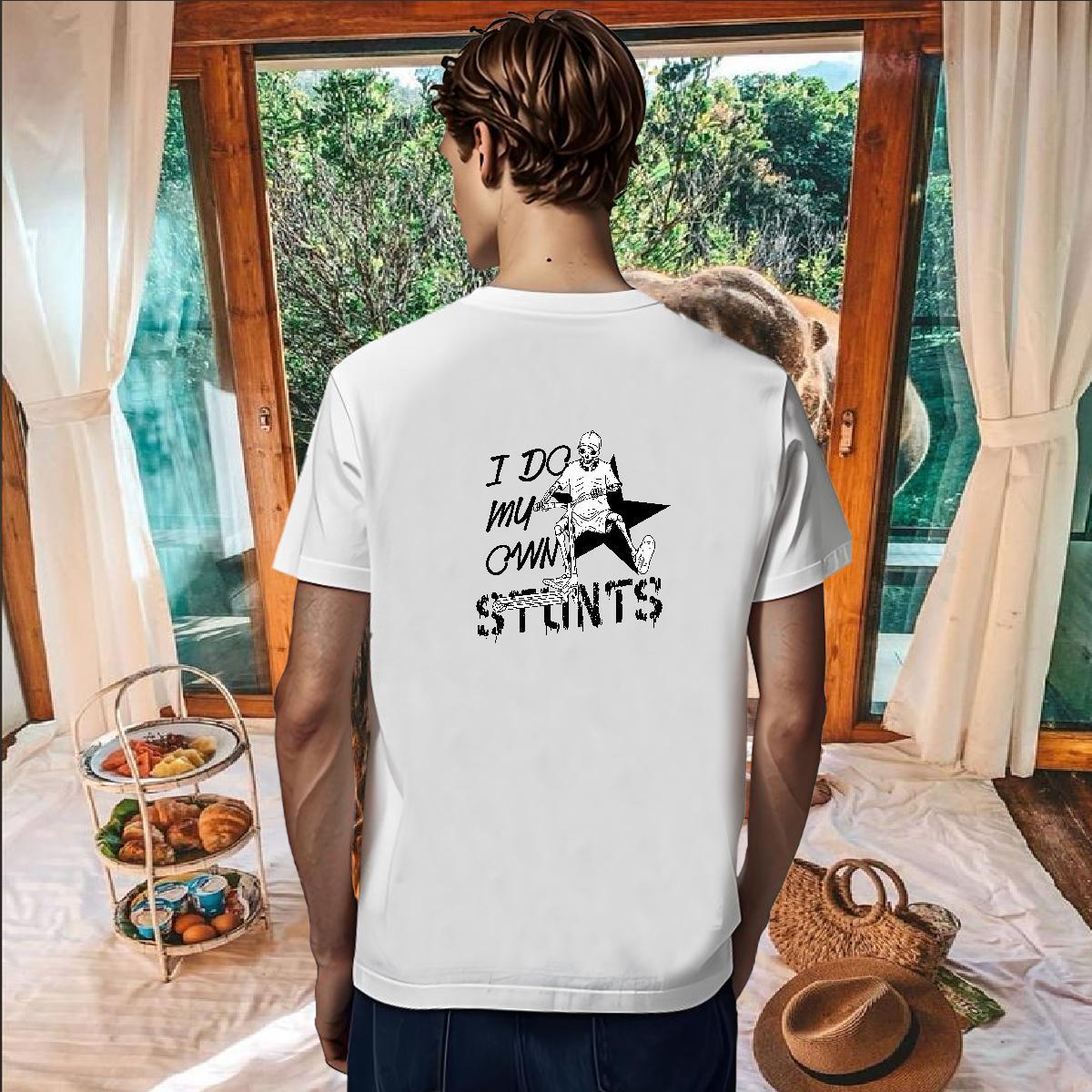 Soft T-Shirts 230g Pure Cotton skull Daily Wear Custom Cartoon Breathable Short Sleeve Men Tees DIY Tees Shirts