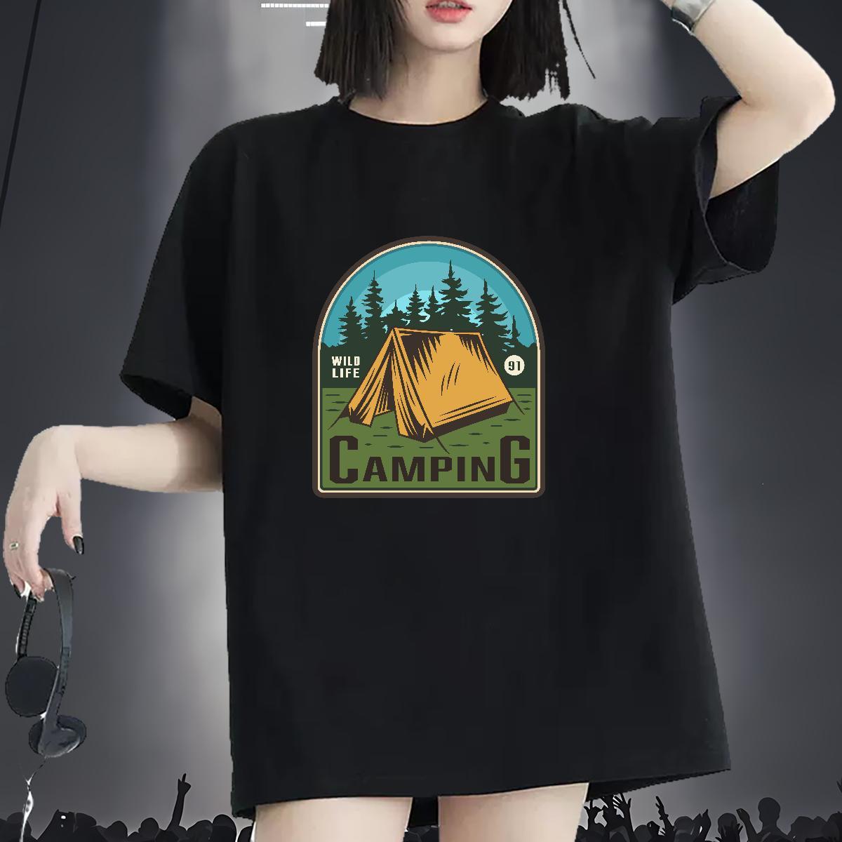 Comfortable Women Tees 230g 100% Cotton letter Daily Outfit T-Shirts Breathable Soft Plus Size Custom Clothings